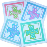 Pastel Cross Hand Cut Notecard Set