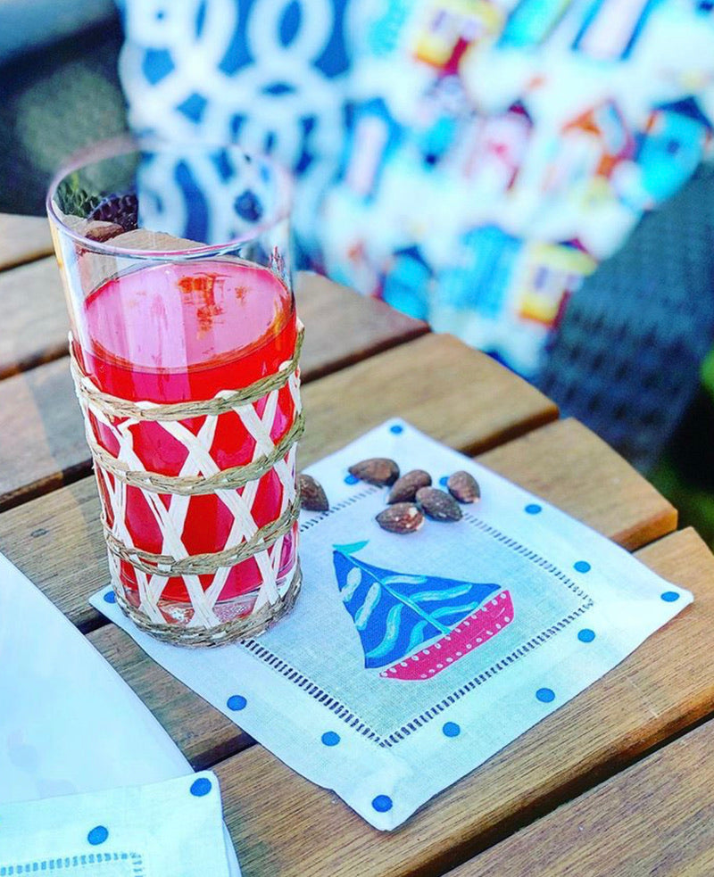 Nautical Linen Cocktail Napkins - Thumbnail 2