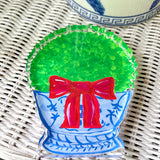 Acrylic Block Chinoiserie Christmas Boxwood