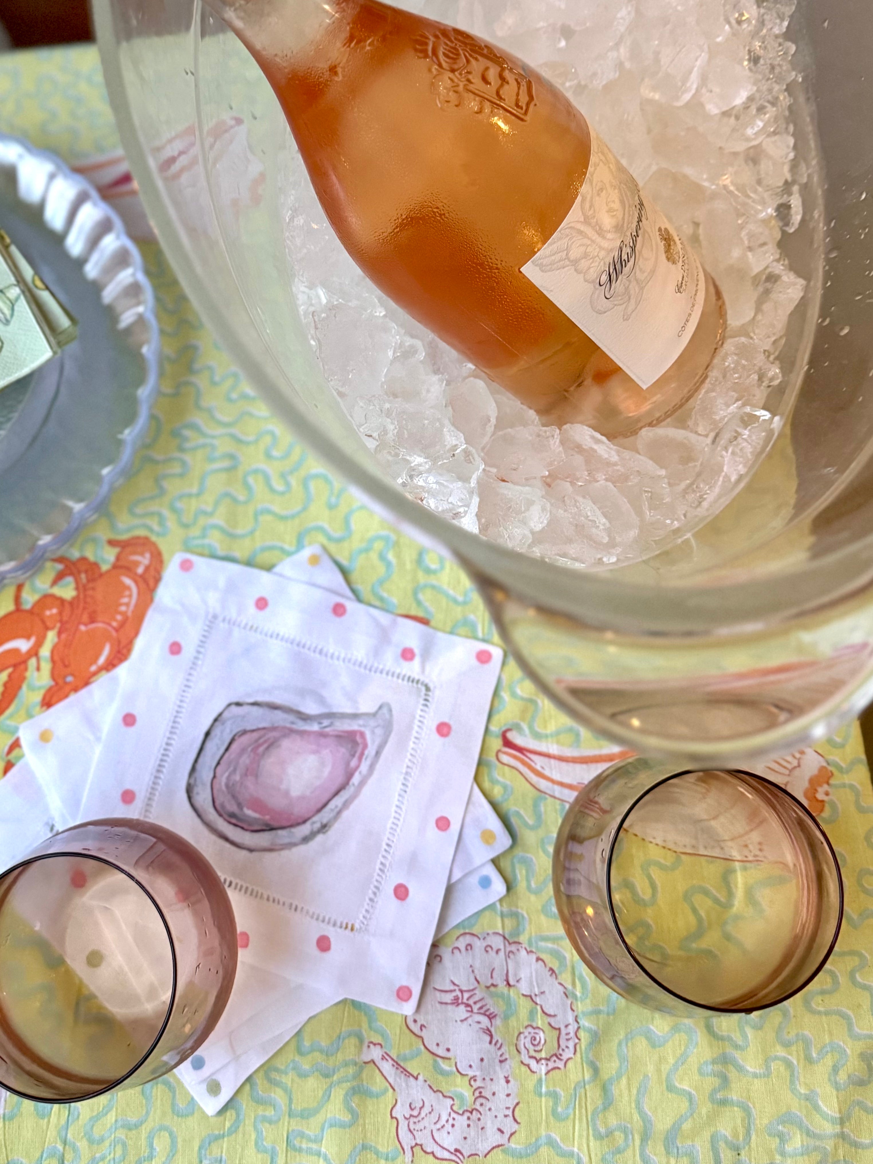 Pastel Oyster Cocktail Napkins - Thumbnail 4