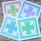 Pastel Cross Hand Cut Notecard Set