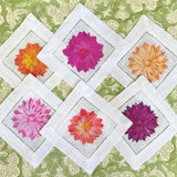 Dahlia Flower Cocktail Napkins (set of 6)