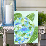 Green and Blues Sea Turtle Painting