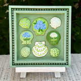 Painted Sea Shell Hydrangea Green Shell Art