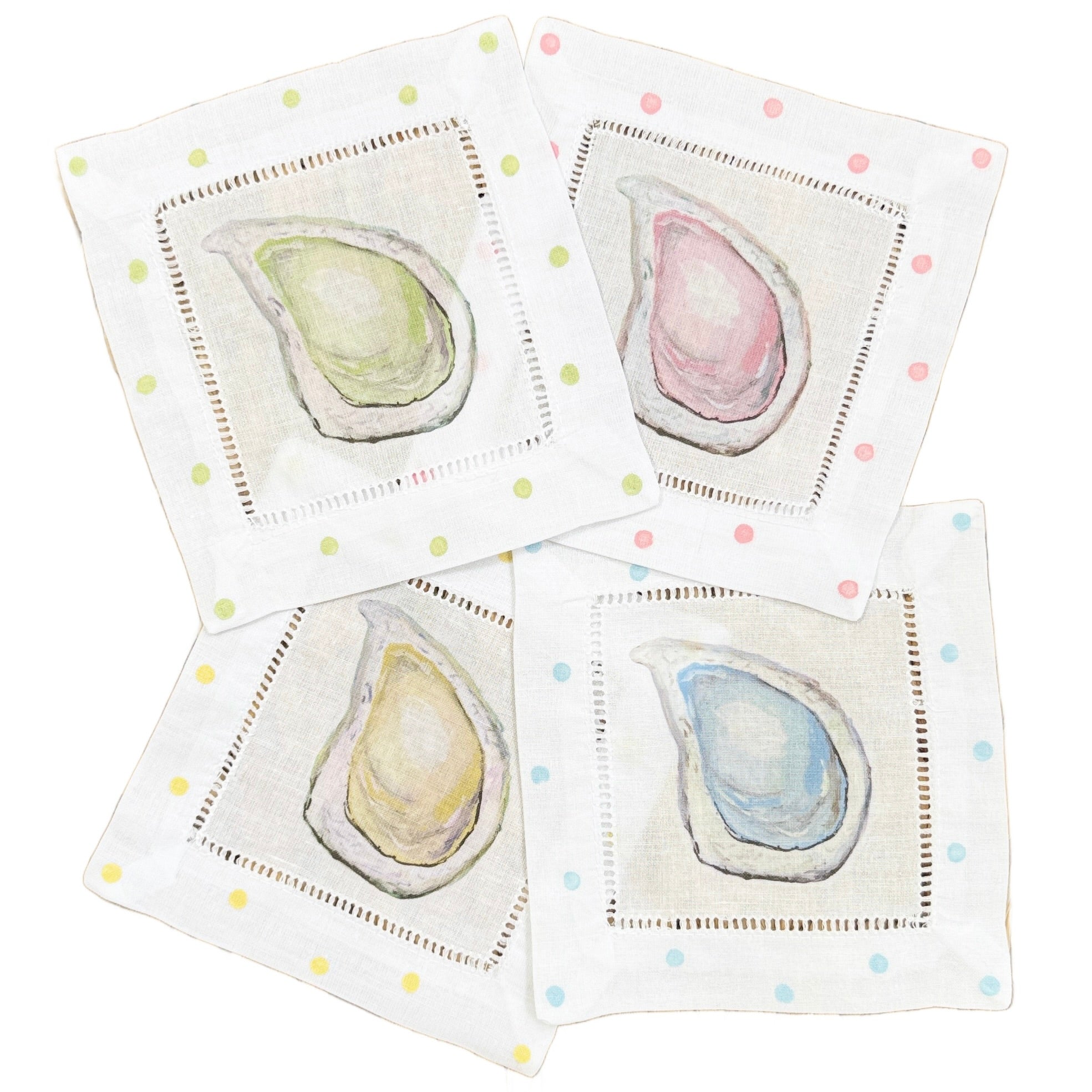 Pastel Oyster Cocktail Napkins