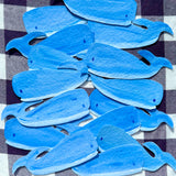 Hand Painted Blue Whale Bookmark