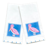 Pink Pelican Tea Towel