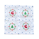 Winter Alpine Linen Cocktail Napkins