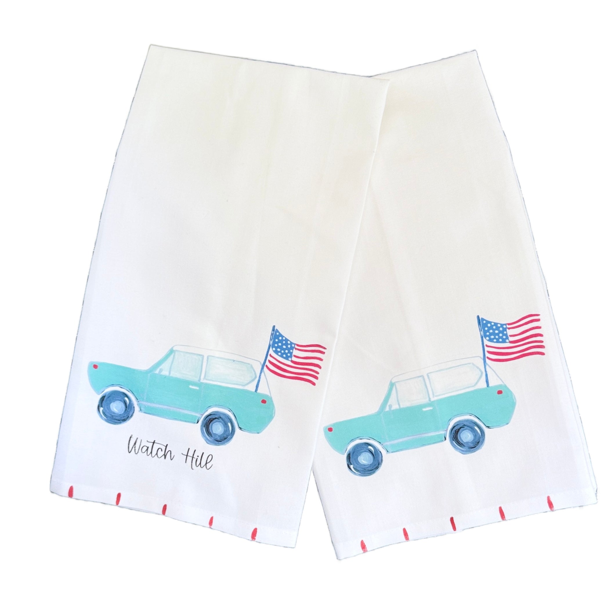Vintage SUV Flag Tea Towel