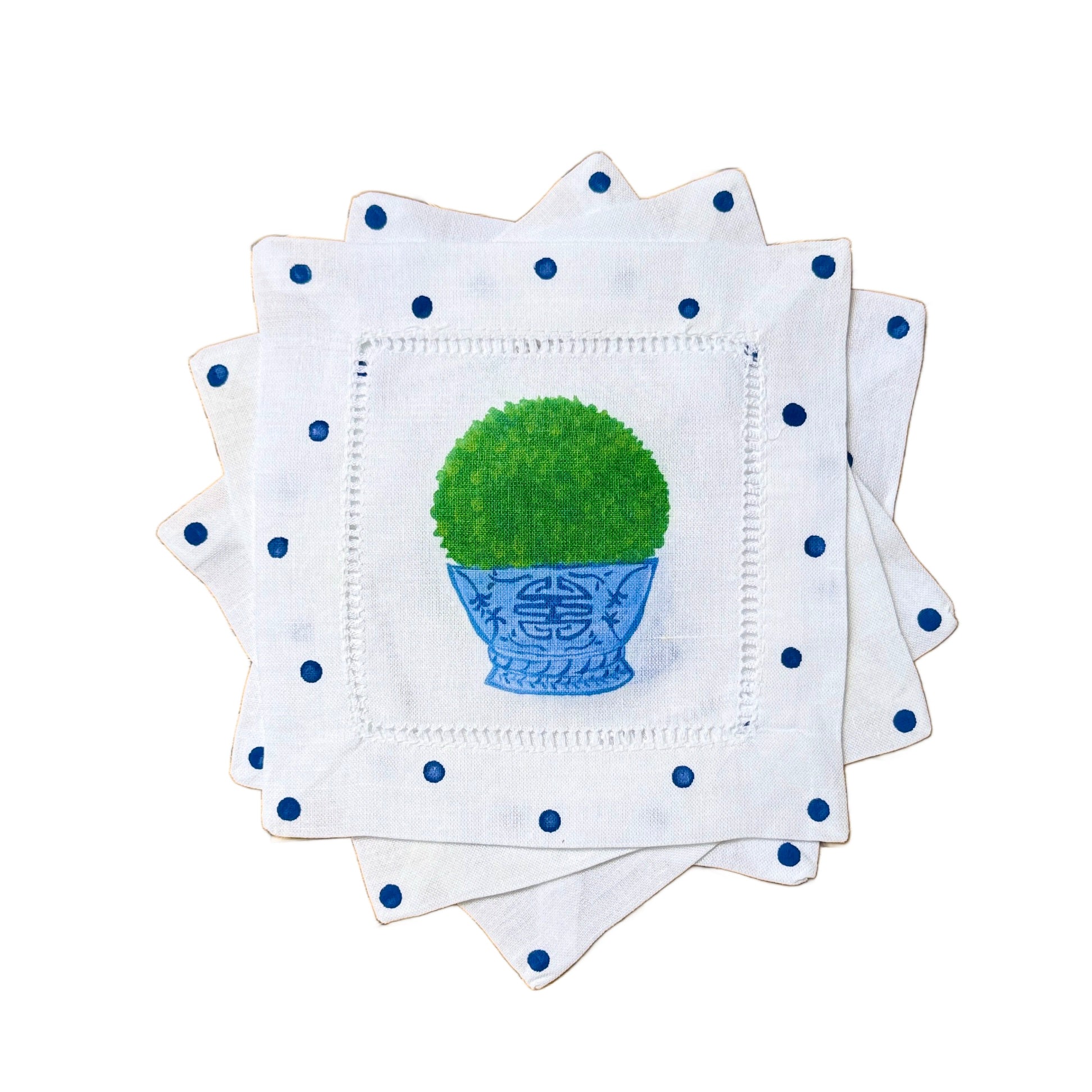 Boxwood Chinoiserie Cocktail Napkins