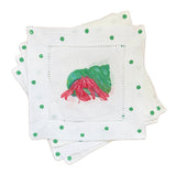 Happy Hermit Crab Linen Cocktail Napkins