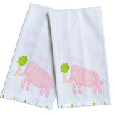 Pink Elephant Tea Towel