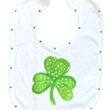 Green Shamrock Baby Bib
