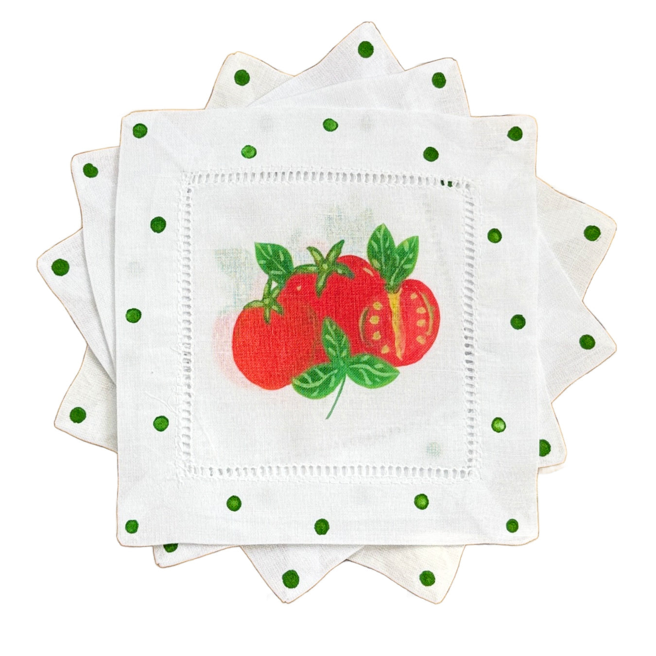 Red Tomato Linen Cocktail Napkins