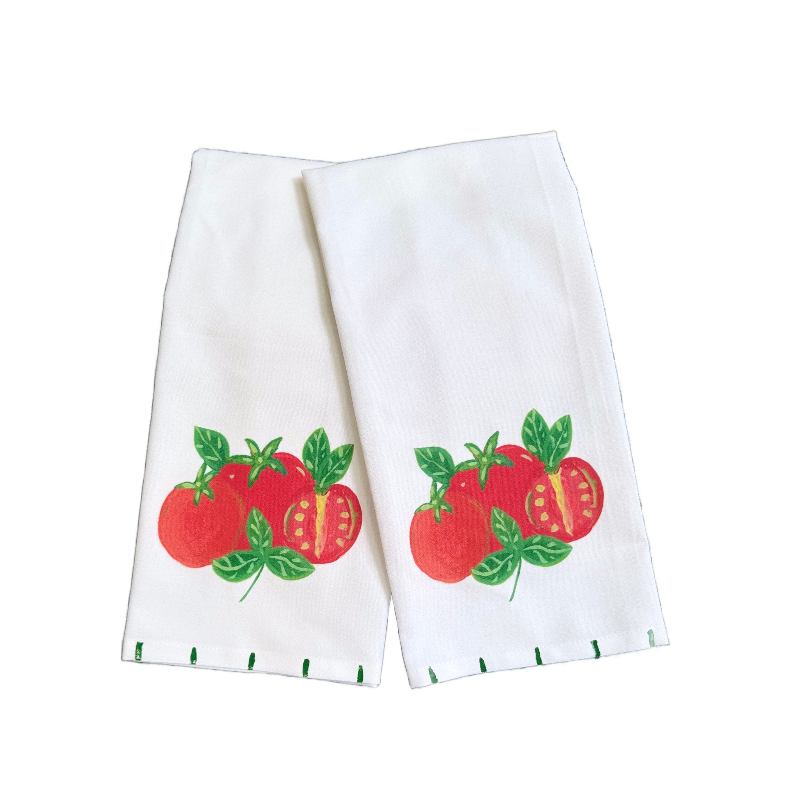 Red Garden Tomato Tea Towel