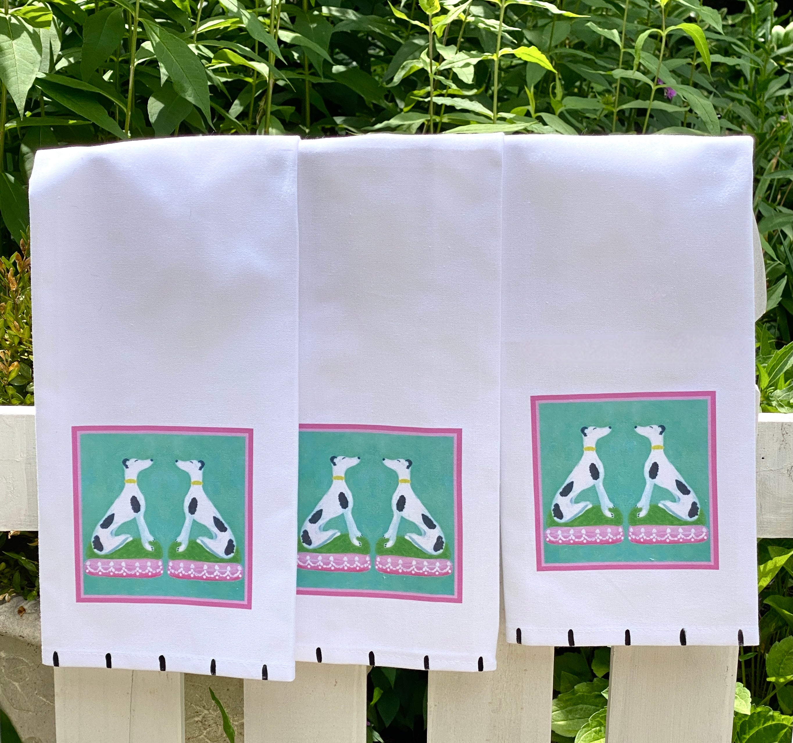 Whimsical Whippets Tea Towel - Thumbnail 3