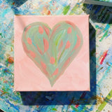 Pink Abstract Heart Painting