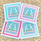 Chinoiserie Whippets Hand Cut Notecard Set