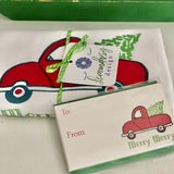 Red Christmas Truck Gift Enclosure Card Set
