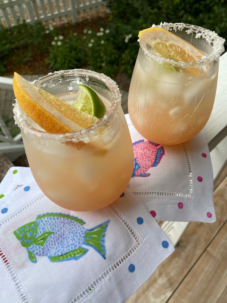 Tropical Fish Linen Cocktail Napkins - Thumbnail 3