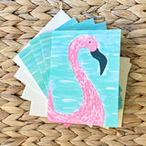 Tropical Pink Flamingo Notecard Set