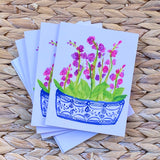 Chinoiserie Orchid Floral Notecard Set