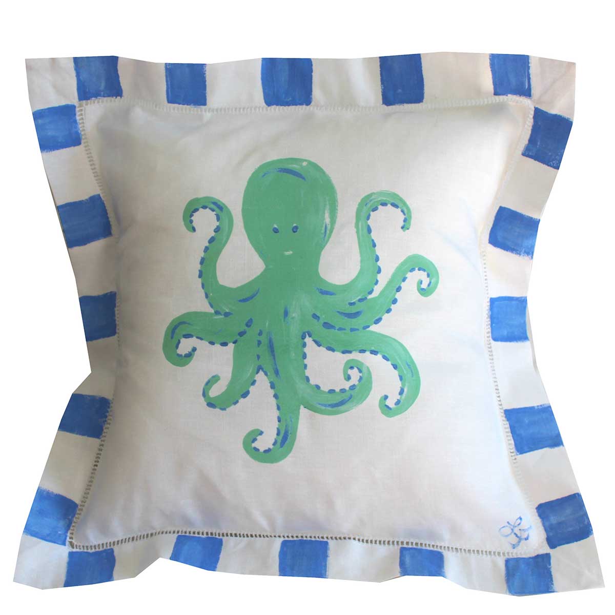 Octopus Linen Pillow - Thumbnail 2