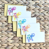 Colorful Elephants Gift Enclosure Card Set