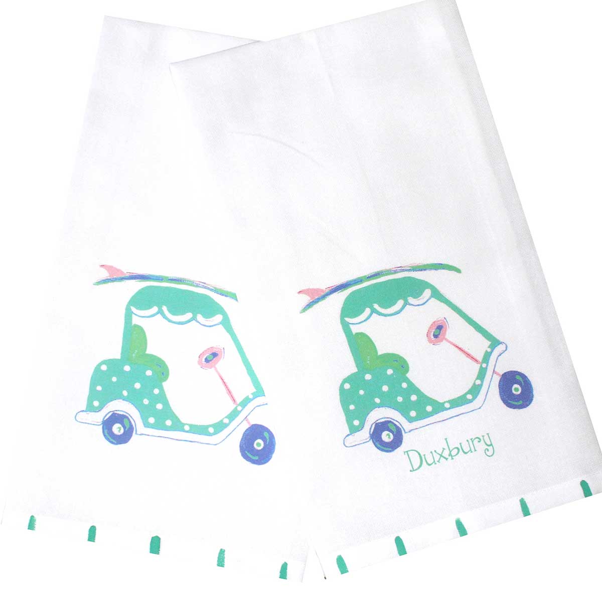 Beach Surf Golf Cart Tea Towels