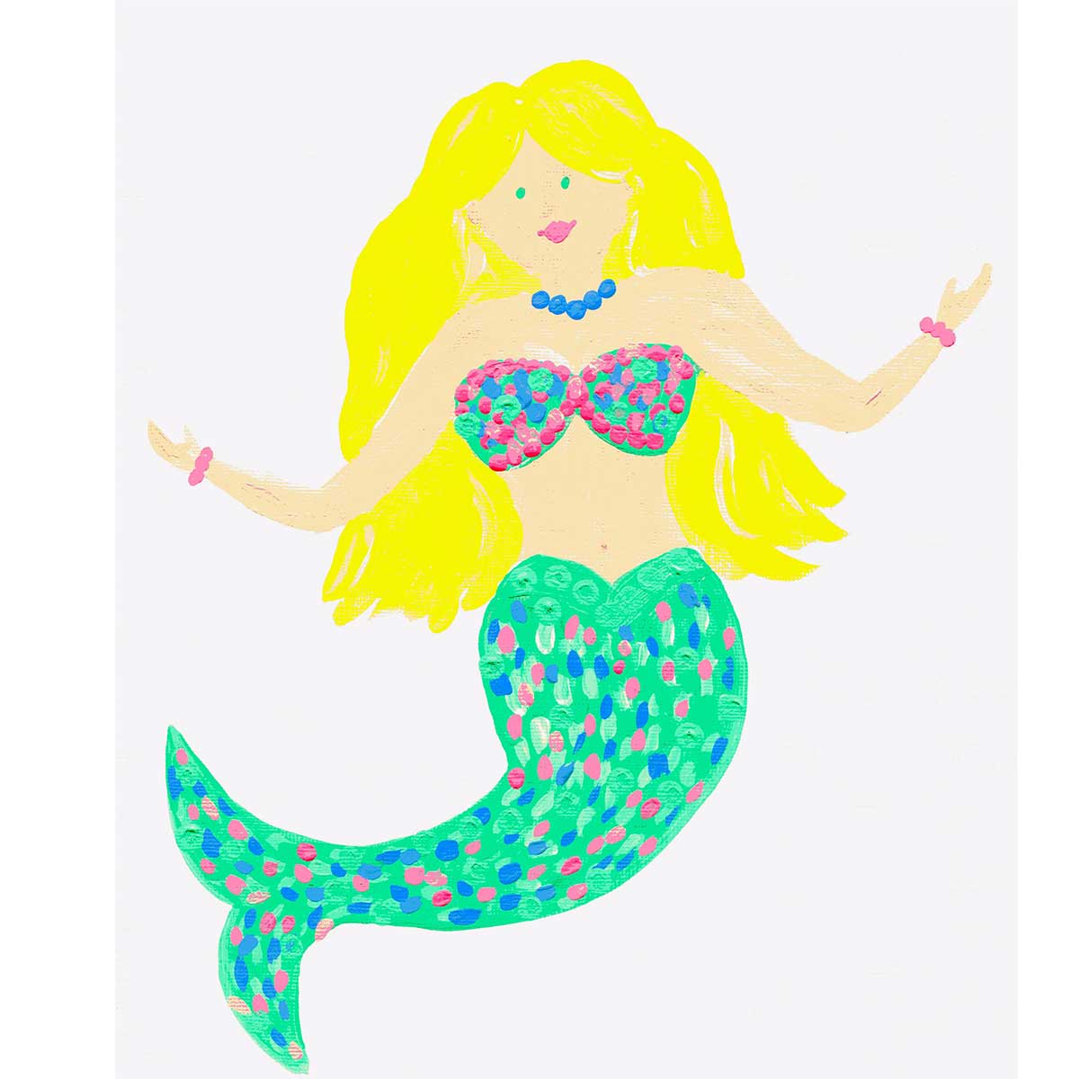 Happy Mermaid Tea Towel - Thumbnail 3