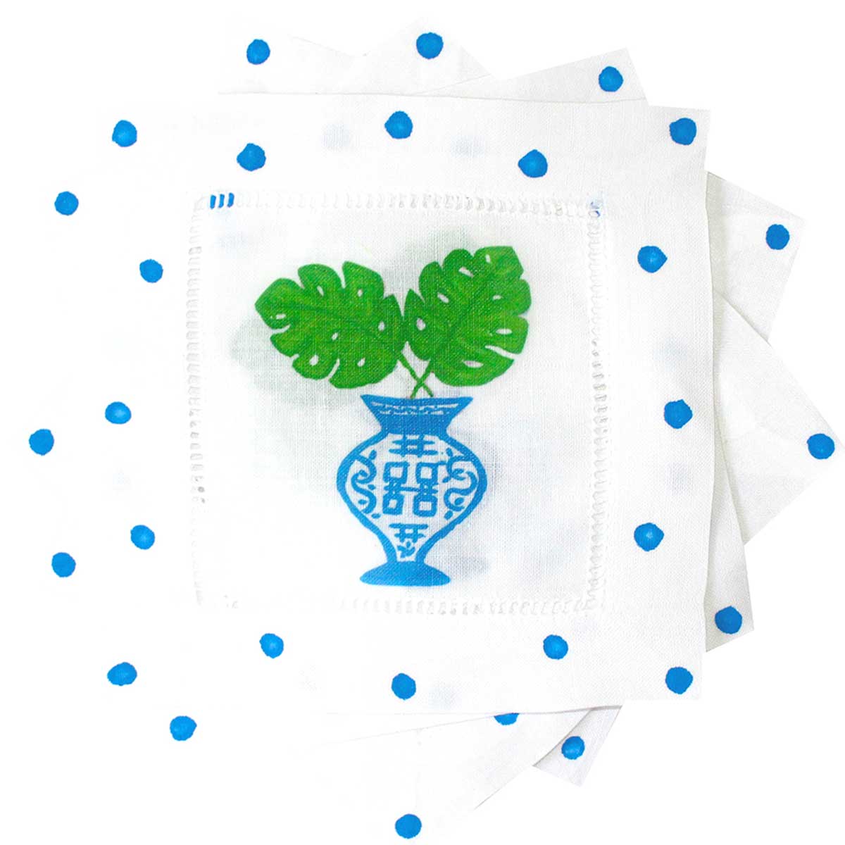 Linen Cocktail Napkins Lemondaisy Design