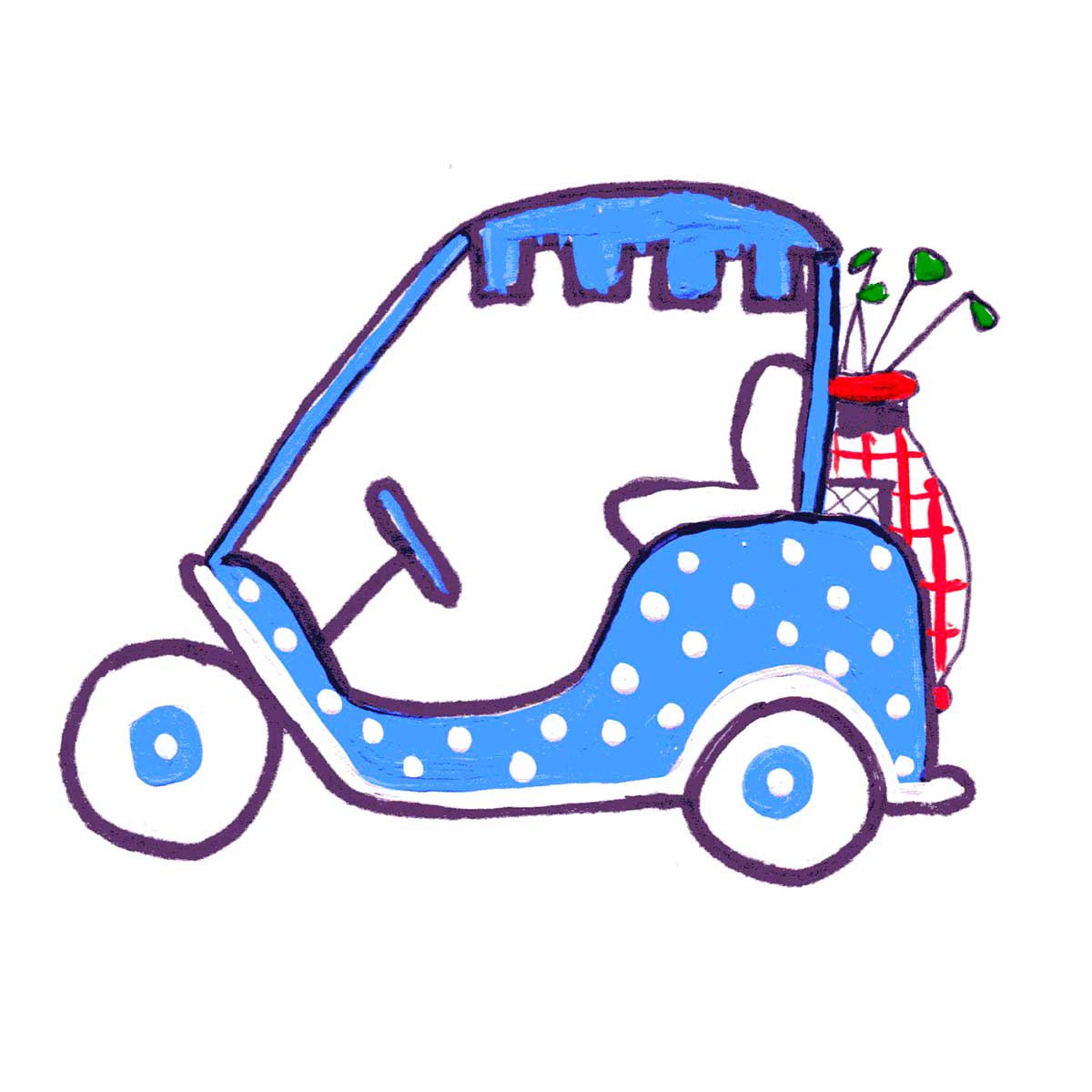 Golf Cart Tea Towel - Thumbnail 5