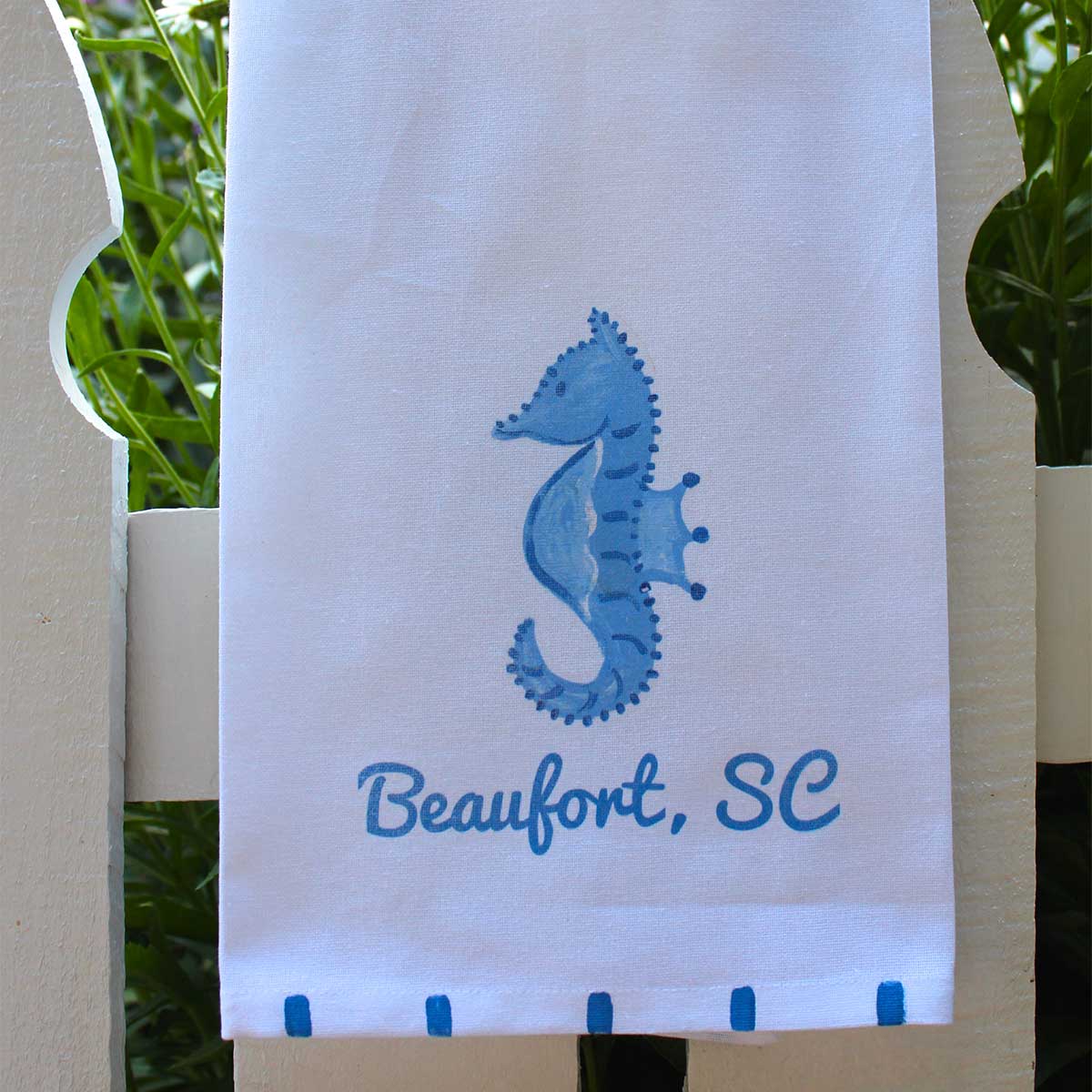 Blue Seahorse Kitchen Towel