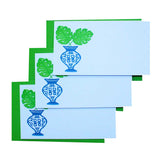 Chinoiserie Monstera Leaf  Gift Enclosure Card Set