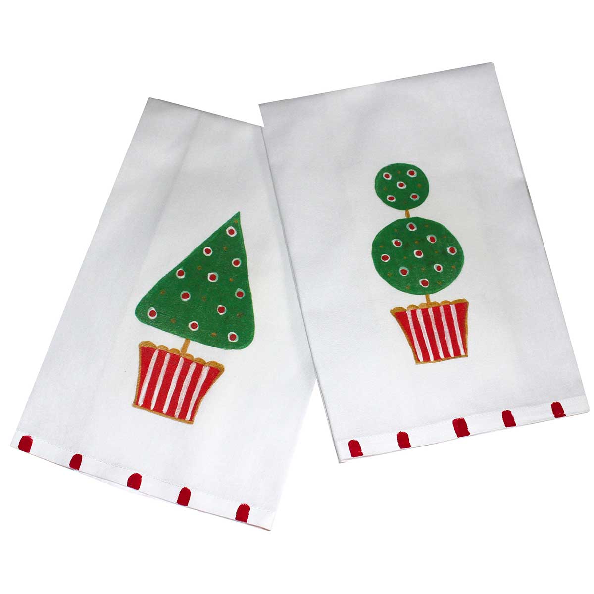 Christmas Topiary Tea Towel