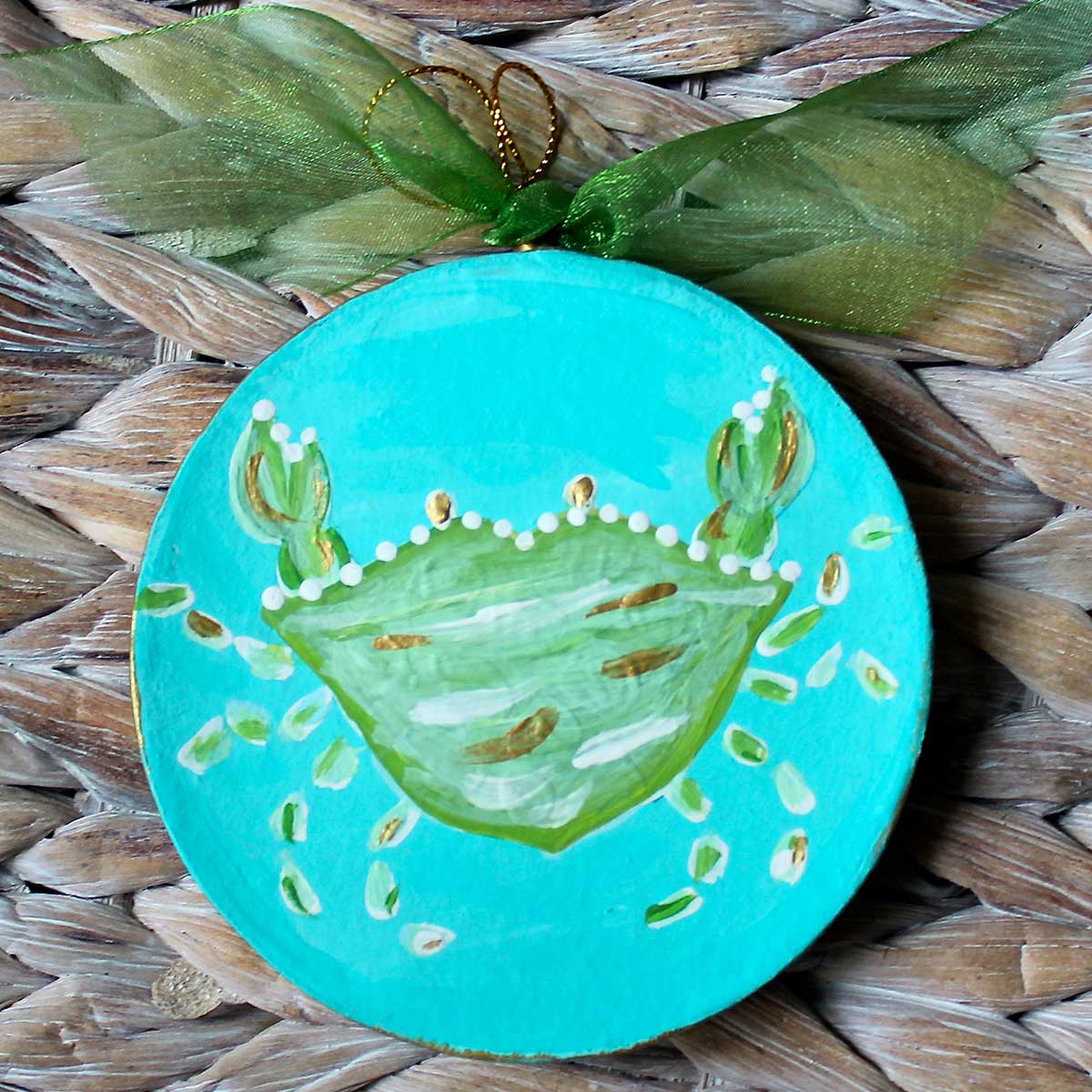 Coastal Christmas Hand Painted Ornament - Thumbnail 3
