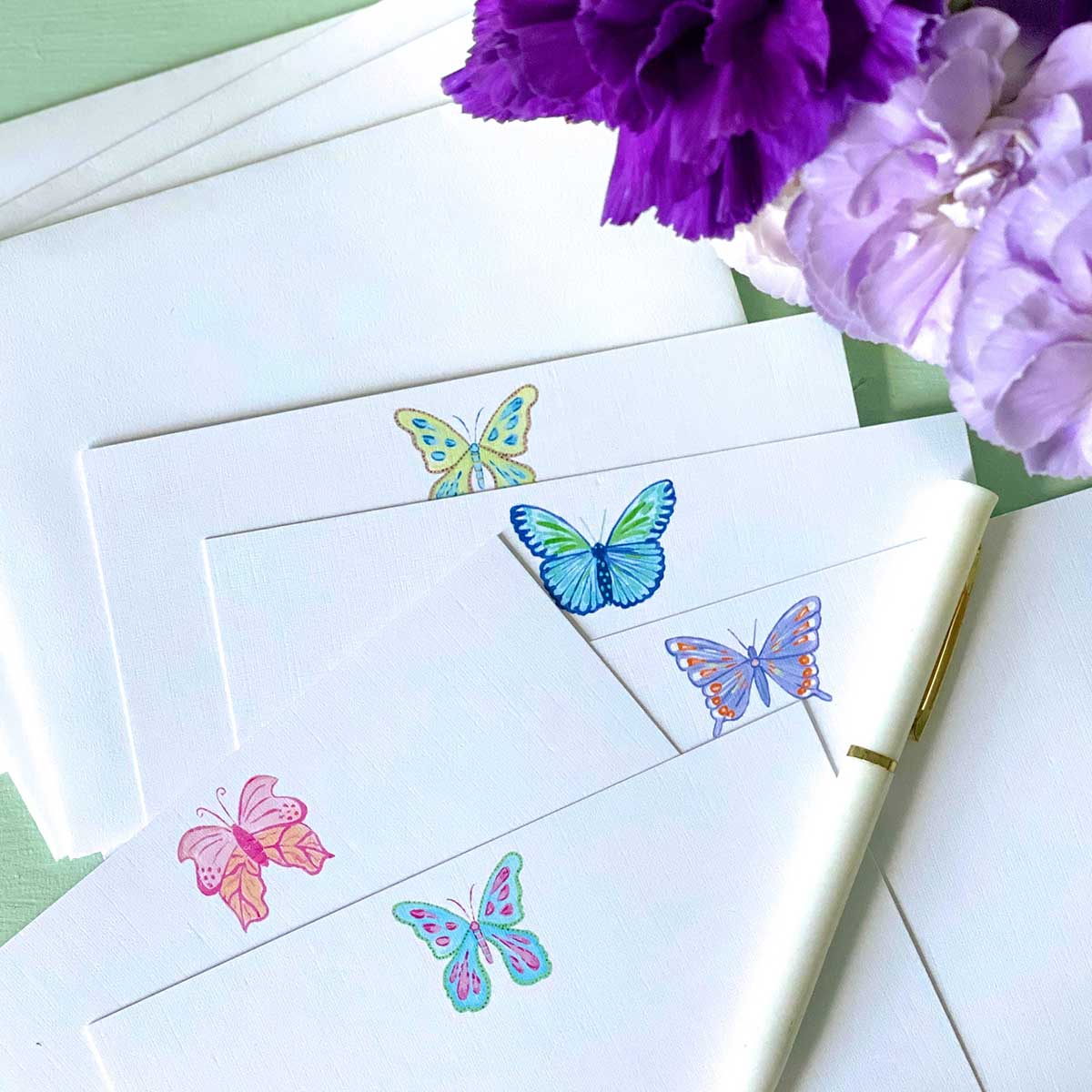 Colorful Butterfly Notecard Set