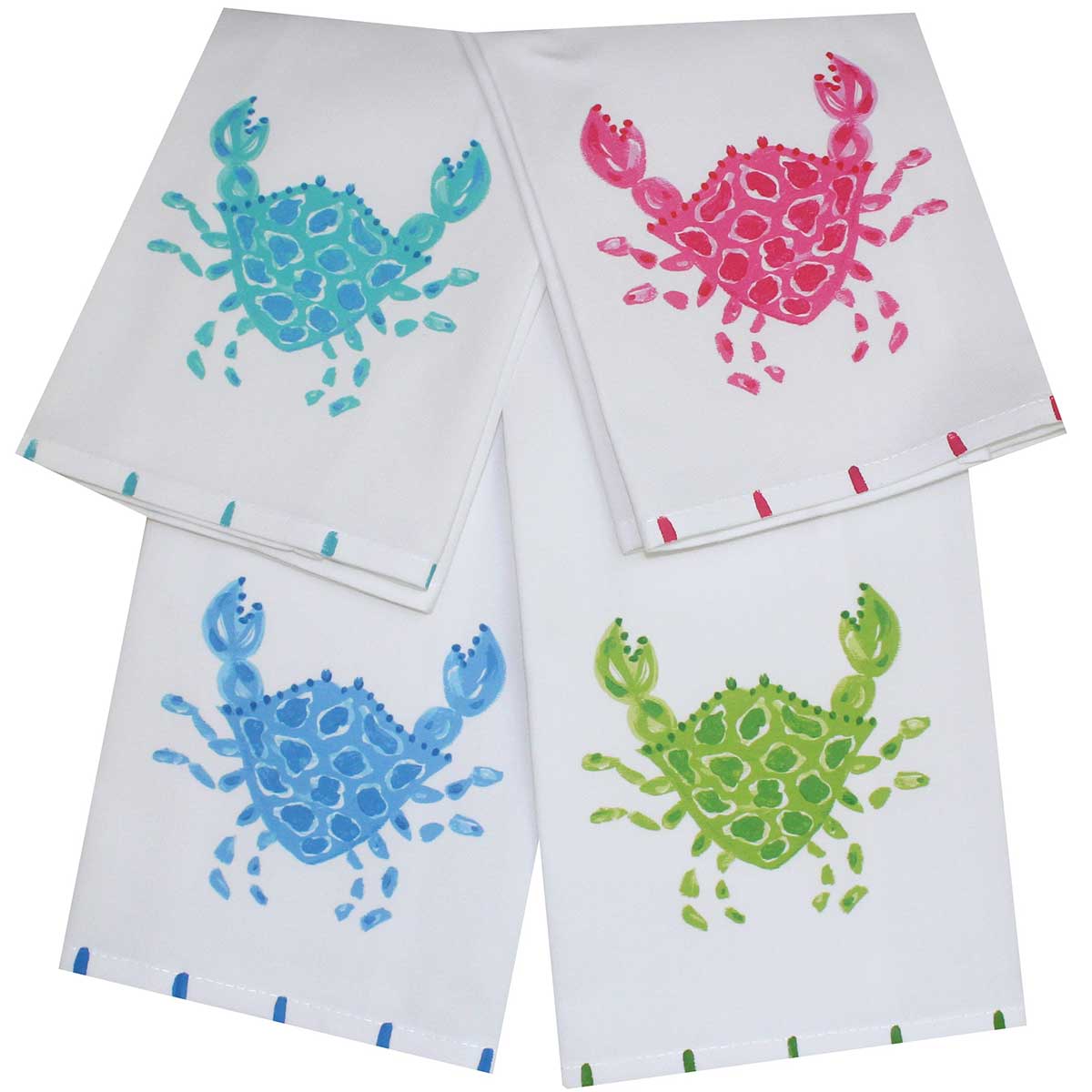 Blue Crab or Sea Horse Tea Towel - Thumbnail 2