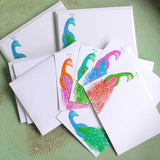 Colorful Peacock Notecard Set