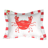 Coral Crab Linen Pillow