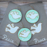 Peace Dove Hand Painted Ornament