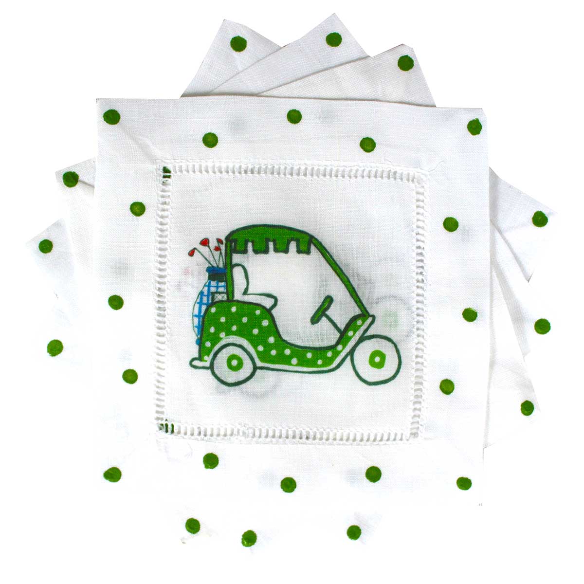 Lemondaisy Design Golf Cart Cocktail Napkins