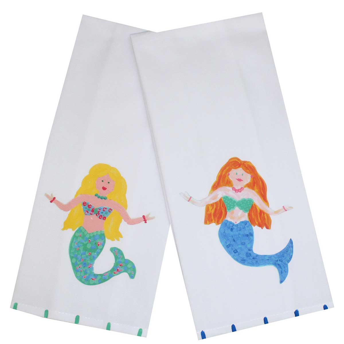 Happy Mermaid Tea Towel