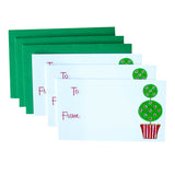 Holiday Topiary Gift Enclosure Card Set
