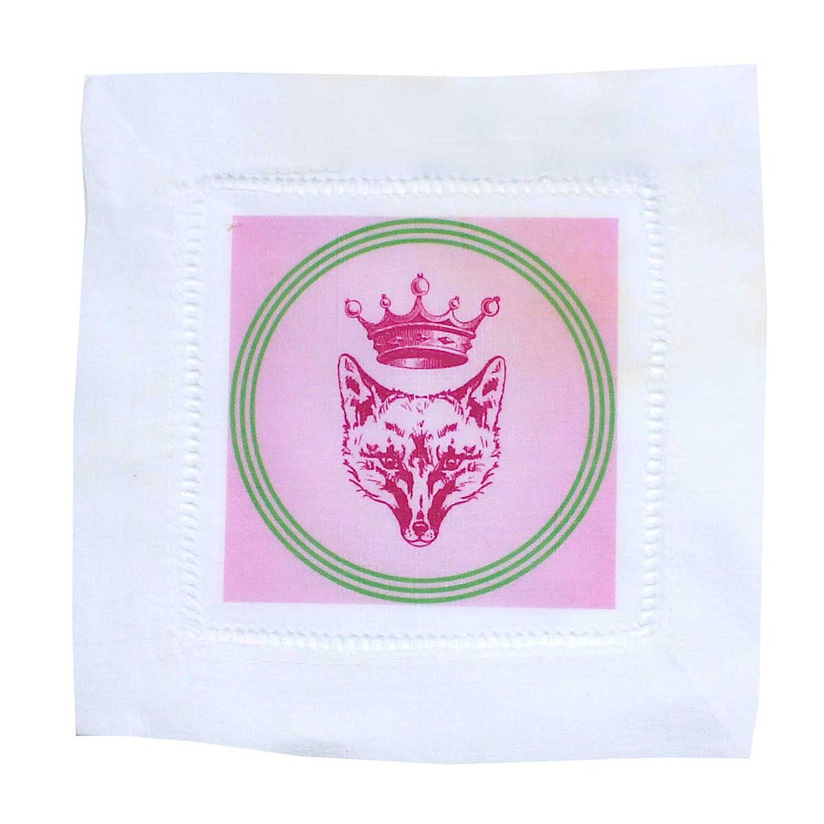 Holly Holden Design Fox Linen Cocktail Napkins - Thumbnail 3
