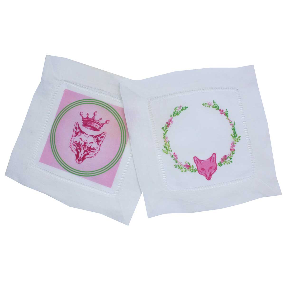 Holly Holden Design Fox Linen Cocktail Napkins - Thumbnail 2