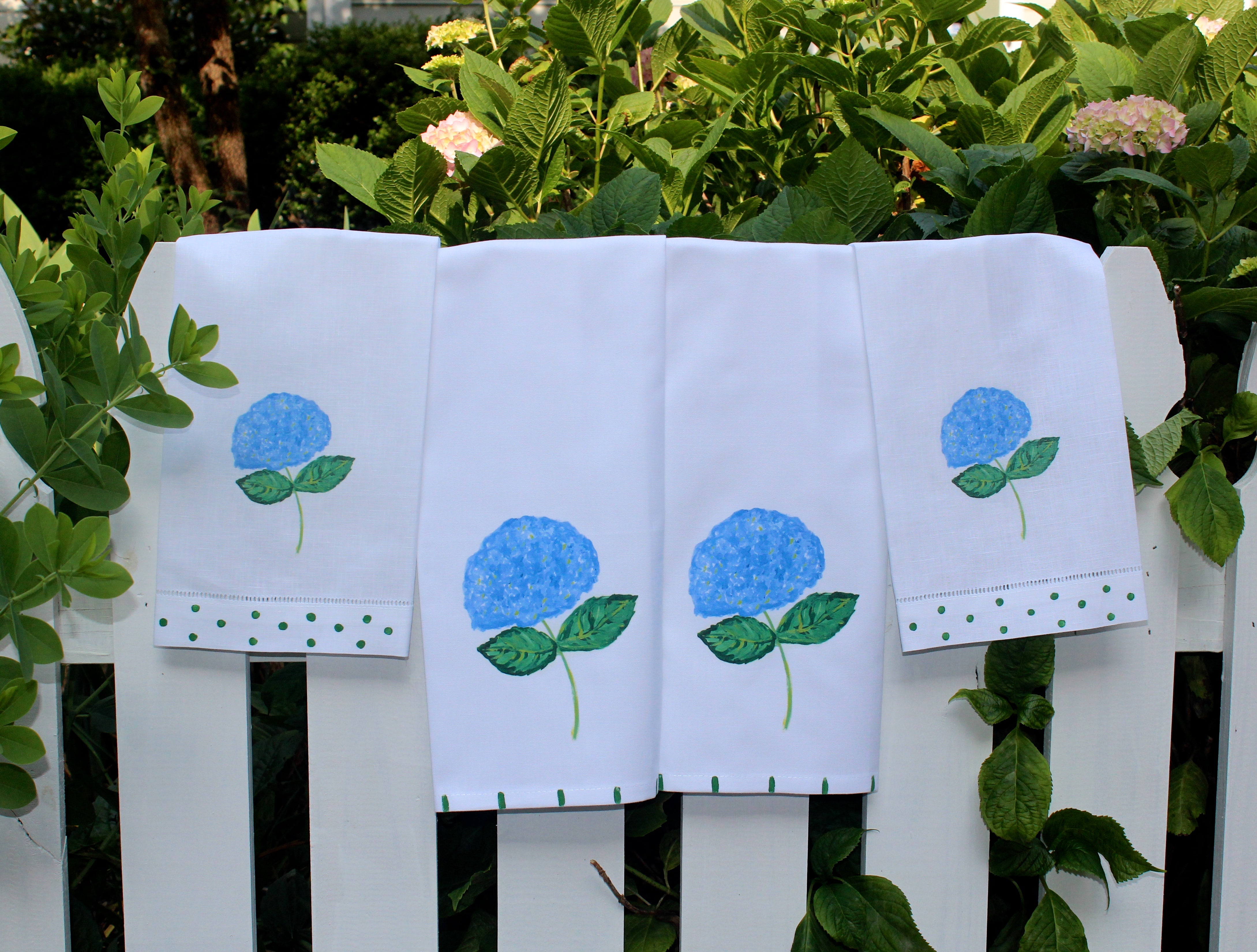 Blue Hydrangea Tea Towel