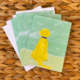 Golden Beach Dog Notecard Set