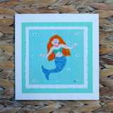 Mermaid Hand Cut Notecard