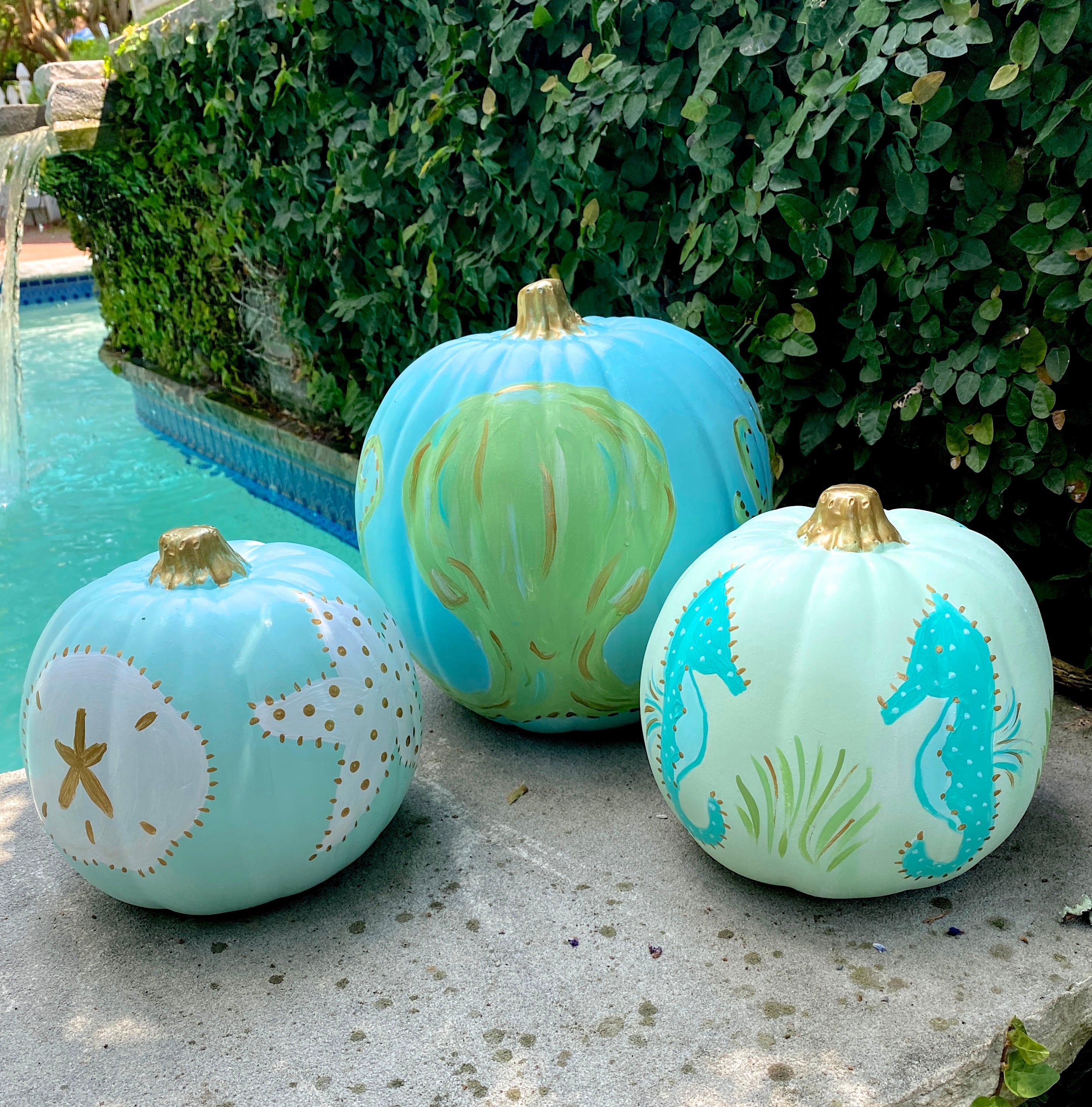 Large Coastal Painted Pumpkins - Thumbnail 4